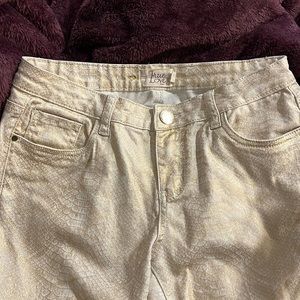 True Love Snake print Jeans in gold, size 28
